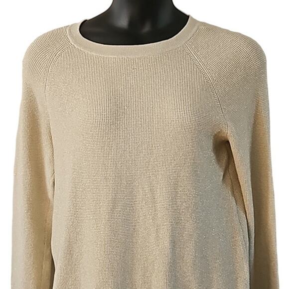 Liz Claiborne Women's Metallic Knit Crew Neck Sweater - Size Medium (NWOT) - Picture 4 of 6